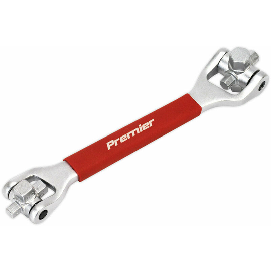 Loops - 8-in-1 Oil Drain Plug Wrench - Hex & Square Keys - Various Sizes - Removal Tool