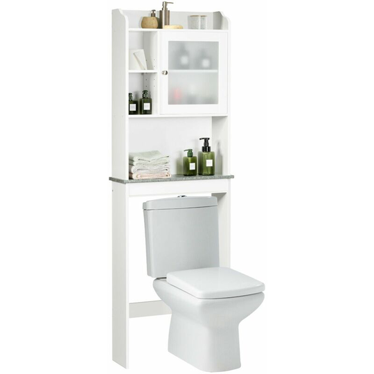 Over-The-Toilet Storage Cabinet 4-Tier Washing Machine Rack W/Adjustable Shelves