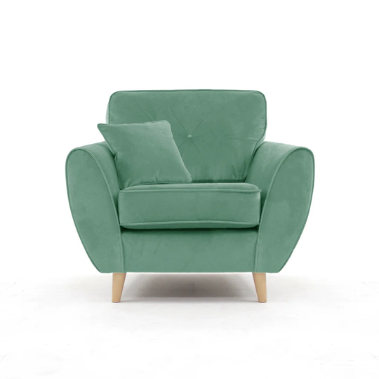 Torin Scandi Style Velvet Armchair