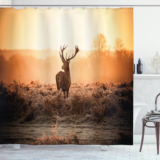 Binak 13 Piece Polyester Shower Curtain Set