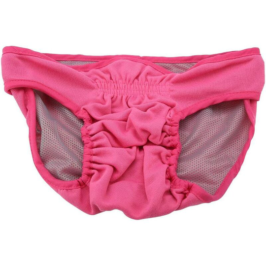 Reusable Dog Physiological Pants Female Dog Underwear Pet Sanitary Diaper Sanitary Shorts for Female and Male Dog(S-Pink)