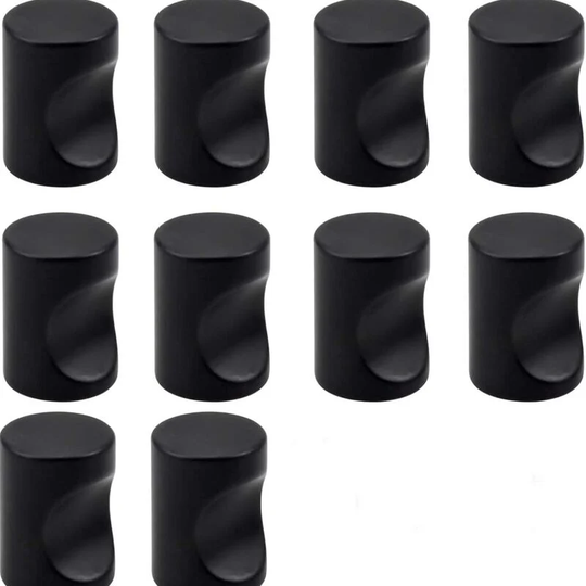 Perlerare - 10PCS Black Drawer Door Handle, Furniture Knob, Single Round Hole Drawer Knobs, Modern Door Knobs, Furniture Handles for Cupboard Cabinet
