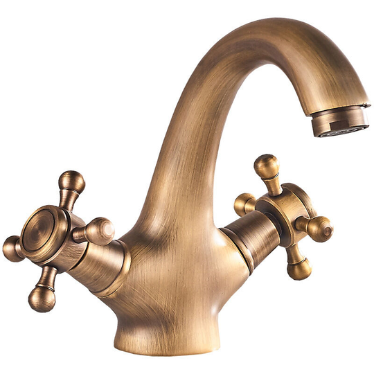 Bath Faucet Bronze Basin Mixer Antique Basin Faucet Bathroom Faucet Hand Wash Basin Hot and Cold Retro Faucet