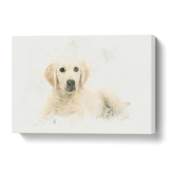 'A Golden Retriever Puppy' Graphic Art on Wrapped Canvas