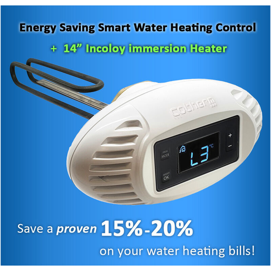 Cotherm - p.i.l Energy Saving Smart Water Heating Control + 14 Incoloy 3kw Immersion Heater
