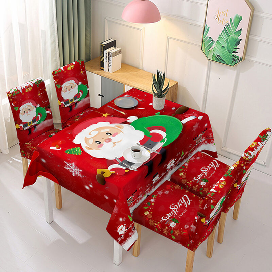 55x55/140x140cm Christmas tablecloth, Christmas decoration, santa claus decoration tablecloth(red santa claus) - Kartokner