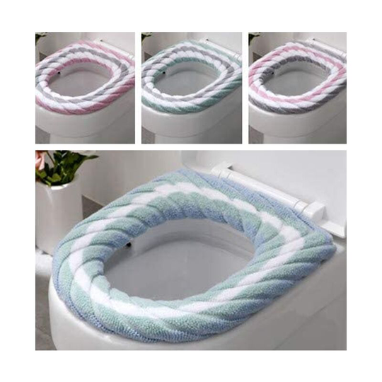 4 Pack Toilet Seat Covers, Soft Warm Bathroom Cushion, Washable