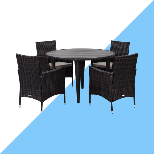 Bjarne 4 Seater Dining Set with Cushions