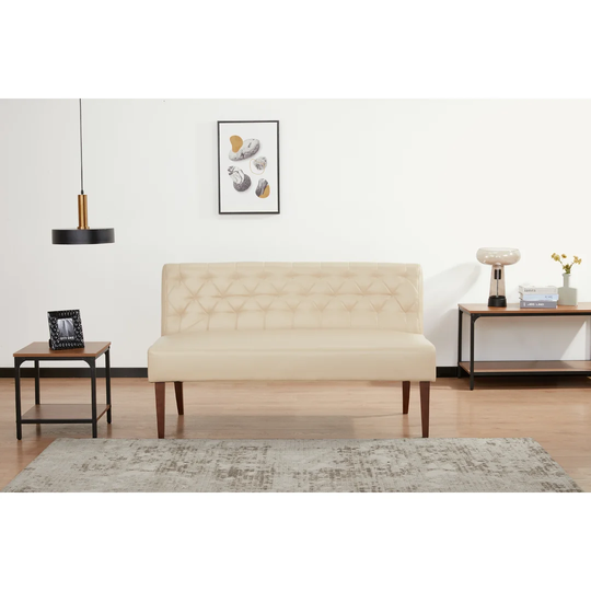 Addriana Meta Faux Leather Sofa