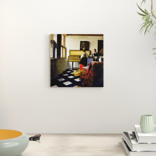 'The Music Lesson' by Johannes Vermeer Graphic Art