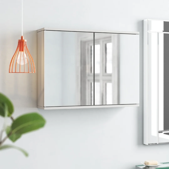 Simplicity 60Cm W x 45Cm H x 14Cm D Wall Mounted Bathroom Cabinet