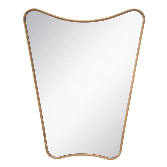 Marita Novelty Metal Framed Wall Mounted Accent Mirror in Gold