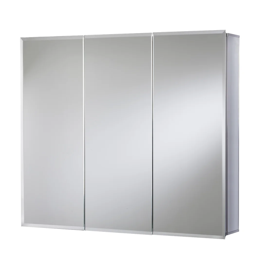 Triple Door 91.4cm x 76.2cm Surface Mount Mirror Cabinet