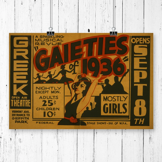 'Vintage WPA The Gaieties' Vintage Advertisement