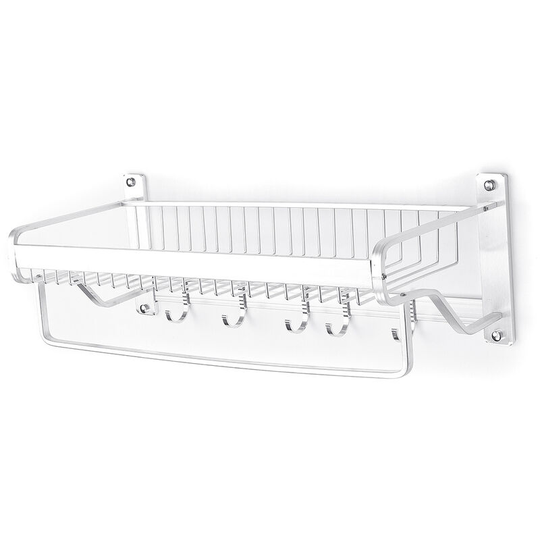 Kitchen Bathroom Shelf Rack Organizer Storage Holder Wall Mounted Basket