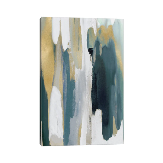 Converge Teal II by Jackie Hanson - Wrapped Canvas Graphic Art
