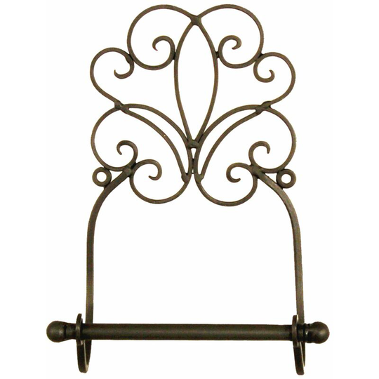Black Scroll Wall Mounted Toilet Roll Holder
