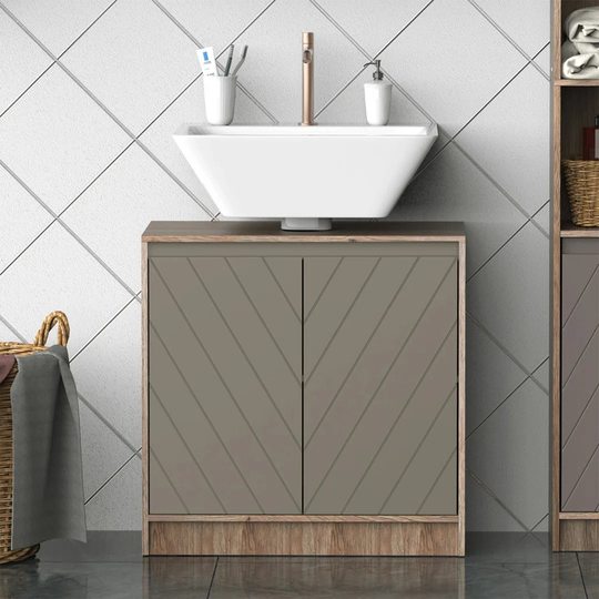 Kyneisha 60Cm W x 59.8Cm H x 30Cm D Under Sink Cabinet