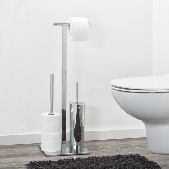 Tube Combi Free-Standing Toilet Roll & Brush Holder