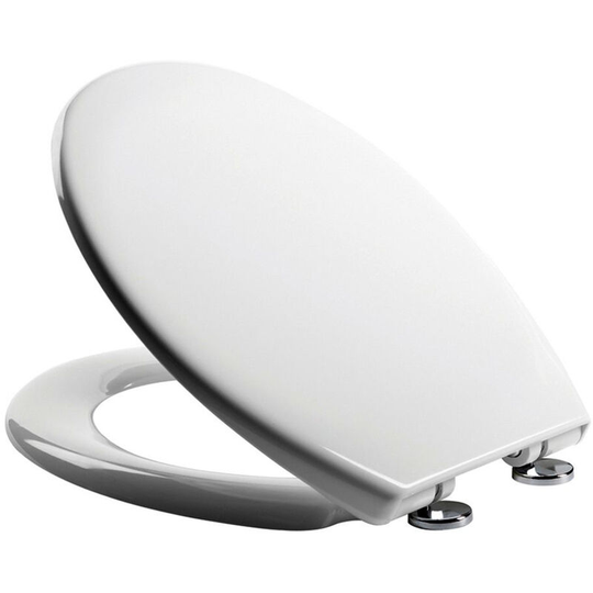 Alliance Luxury Round Soft Close Toilet Seat Top Fix Plastic Hinges Heavy Duty