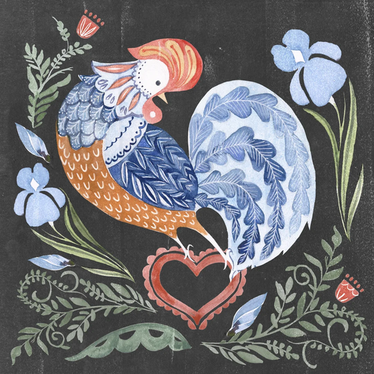 Welcome Folk Garden I by Jennifer Paxton Parker - Wrapped Canvas Painting