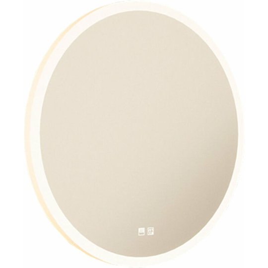600mm Round IP44 led Bathroom Mirror & Demister - Tunable White Diffused Border
