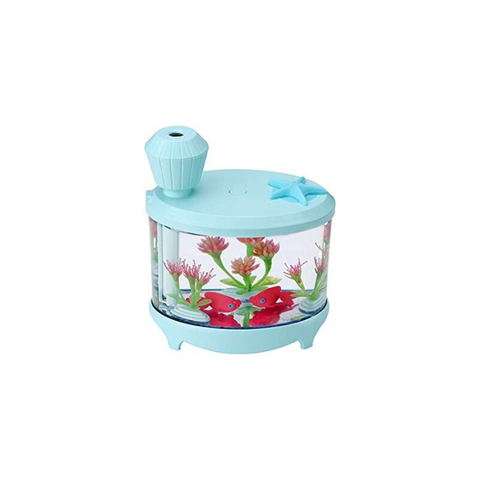 Ilovemilan - Small Humidifiers, 460 ml Desk Humidifiers,Fish Tank Night Light Function, Two Spray Modes,Auto Shut-Off for Bedroom, Babies Room,