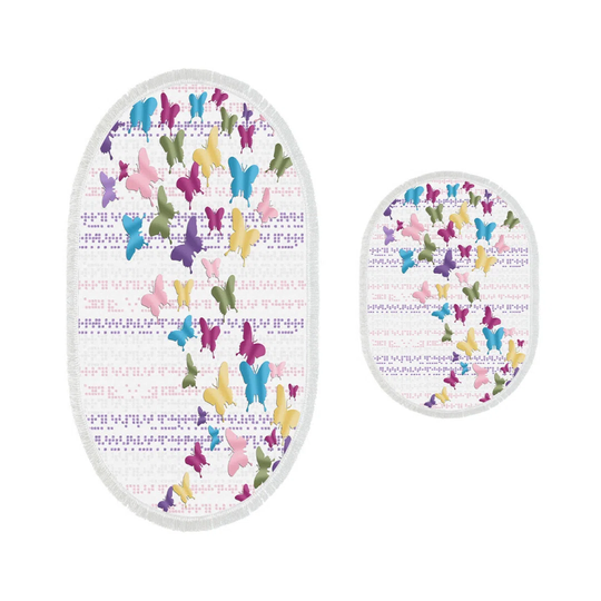 Ono 2 Piece Set Oval Bath Mat