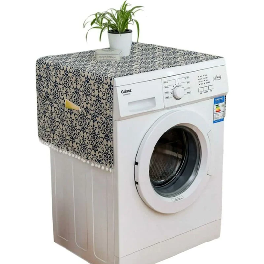 Refrigerator Fridge Dust-Proof Cover Washing Machine Cover with Storage Pockets Bags Universal Sunscreen Covers Kitchen Christmas Decor