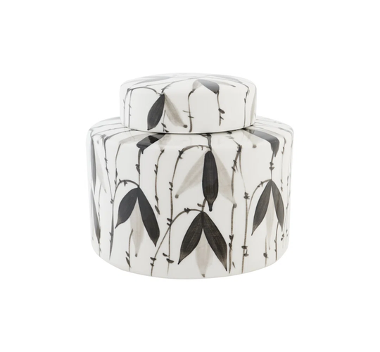 White/Black 16Cm Porcelain Table Vase