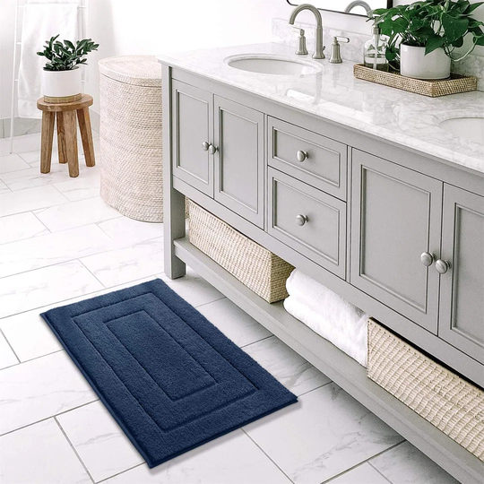 Bath Mat 50 X 80 Cm,Non-Slip Bathroom Mat Machine-Washable,Ultra Soft And Water Absorbent Bath Rug For Bathroom,Tub And Shower - Grey