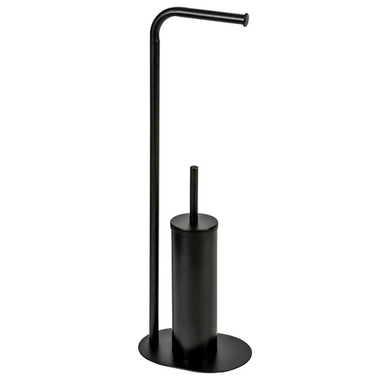 Aspen Free Standing Toilet Roll Holder with Brush Combination