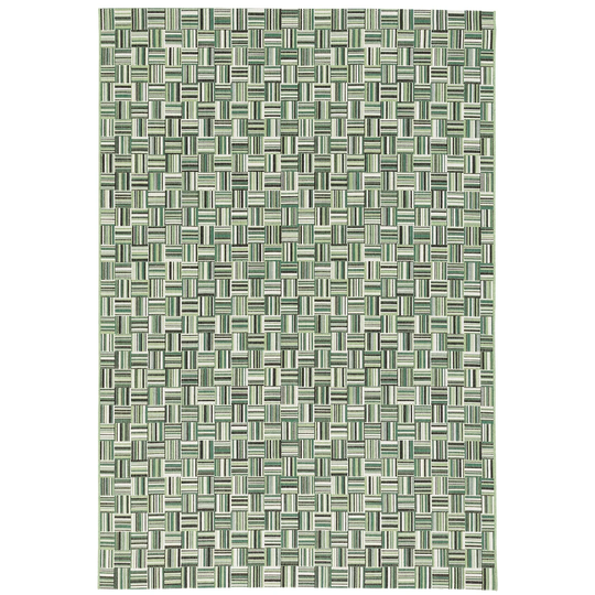 Lyons Flatweave Green/Turquoise/Black Indoor/Outdoor Rug