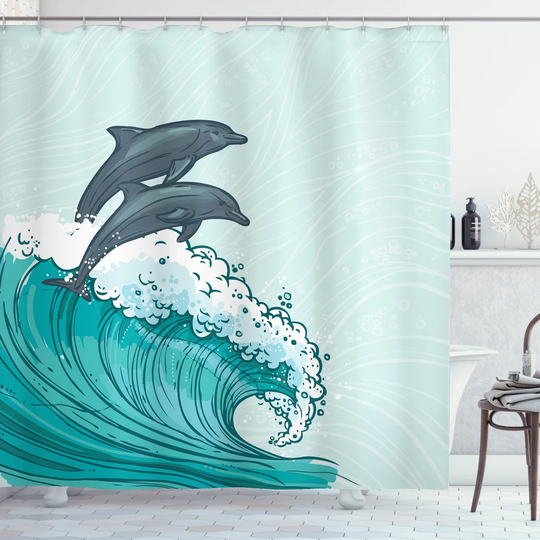 Bleuette 13 Piece Polyester Shower Curtain Set
