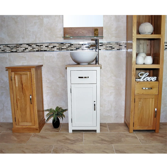 Mariano Solid Oak 40mm Free-Standing Vanity Unit