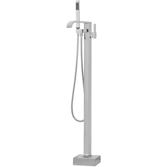 Beliani - Modern Freestanding Bath Mixer Tap Faucet Silver Chrome Shower Bathroom Niagara - Silver