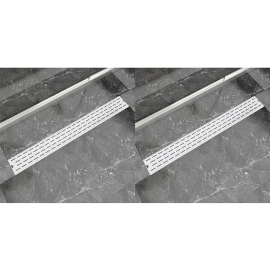 Hommoo Linear Shower Drain 2 pcs Line 930x140 mm Stainless Steel VD18846