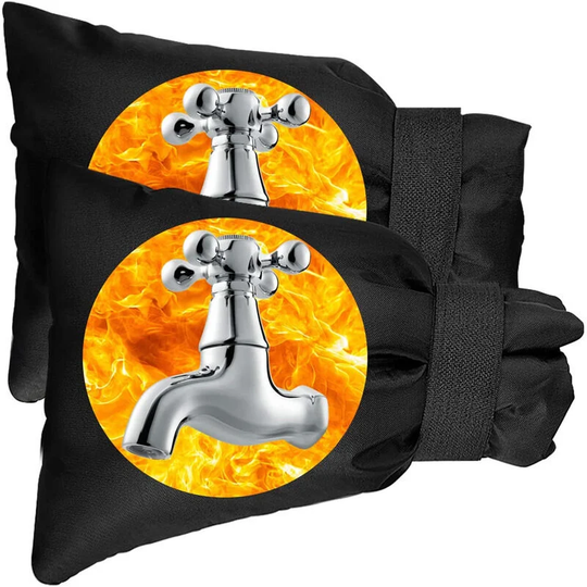 Outdoor Faucet Covers for Winter, 2 Pack 9' x 7', Outdoor Garden Faucet Socks for Freeze Protection, Reusable Thickened Faucet Covers