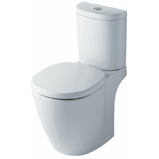 Concept Arc Close Coupled Toilet Push Button Cistern Standard Seat White - Ideal Standard