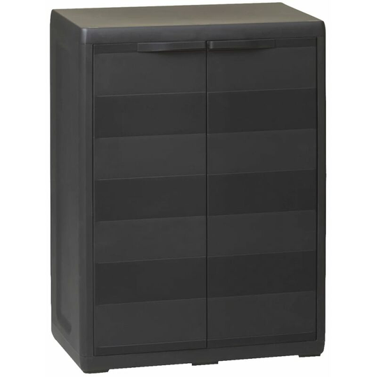 Vidaxl - Garden Storage Cabinet with 1 Shelf Black Black
