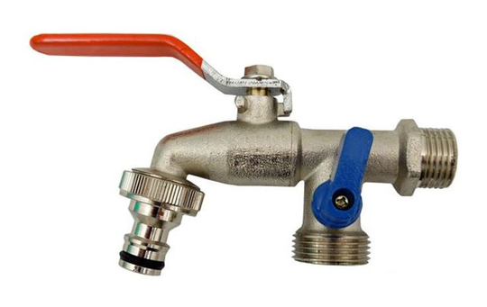 Double Duo Outlet Garden Outdoor Tap Valve Faucet 3/4' x 1' x 1' bsp fits Hozelock