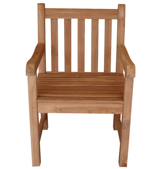 Stacking Teak Patio Dining Armchair