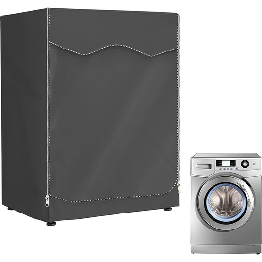 Outdoor Washing Machine and Dryer Cover, Waterproof Washing Machine Cover with Front Opening (Black, 60 x 60 x 85 cm) l