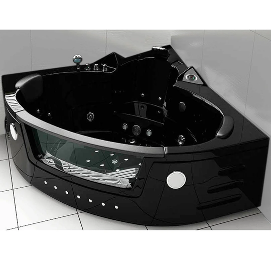 Mykonos Whirlpool Bath Tub Spa Corner Bath Tub 150 x 150 cm Hot Tub Double Pump