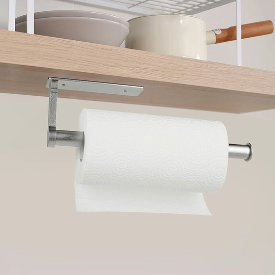 Paper Towel Holder, Under Cabinet Paper Towel Holder Bulk - Self-adhesive, Wall Mounted Paper Towel Holder Available in Adhesive and Screw, Sturdy