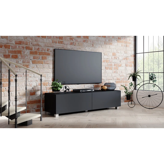 Venezia Tv Cabinet Black Matt For Tv Devices Up To 55"