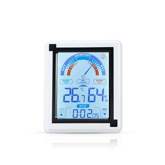LCD Touch Thermometer with Clock, Humidity and Temperature Measurement