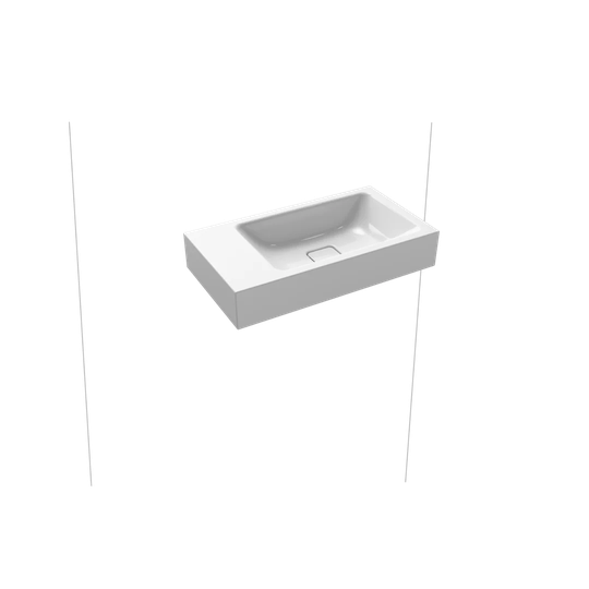 Manhattan White Steel Enamel Rectangular Wall Hung Basin Bathroom Sink