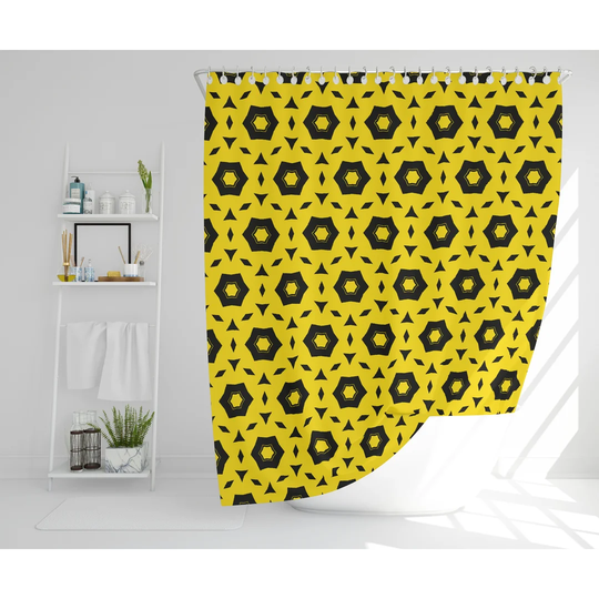 Fleck Polyester Shower Curtain Set