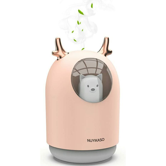 Ilovemilan - Baby Air Humidifier Quiet Ultrasonic Bedroom with Essential Oils Diffuser 7 Colors of Light 12 Hrs Auto Shut-Off, 300ml(Pink)